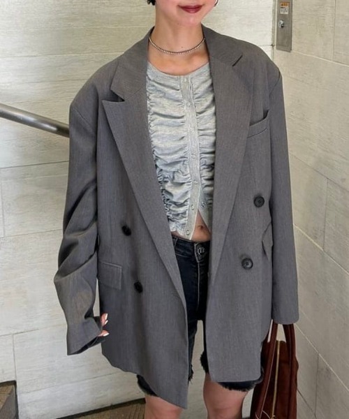 セール】4ボタン W ビッグ ジャケット（テーラードジャケット）｜Ray