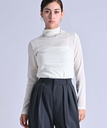 RAW FUDGE（ローファッジ）の「フロッキーストライプモックネックプルオーバー（Tシャツ/カットソー）」