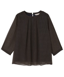 TOKYO SHIRTS | 幾何学柄 シフォンブラウス 七分袖(シャツ/ブラウス)
