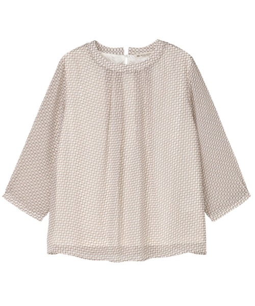 TOKYO SHIRTS(トウキョウシャツ)の「幾何学柄 シフォンブラウス 七分袖(シャツ/ブラウス・レディース・ブラウン/グレー/ネイビー・LL/M/L)」の3枚目の写真