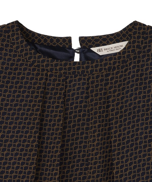 TOKYO SHIRTS(トウキョウシャツ)の「幾何学柄 シフォンブラウス 七分袖(シャツ/ブラウス・レディース・ブラウン/グレー/ネイビー・LL/M/L)」の15枚目の写真
