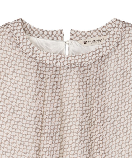 TOKYO SHIRTS(トウキョウシャツ)の「幾何学柄 シフォンブラウス 七分袖(シャツ/ブラウス・レディース・ブラウン/グレー/ネイビー・LL/M/L)」の10枚目の写真