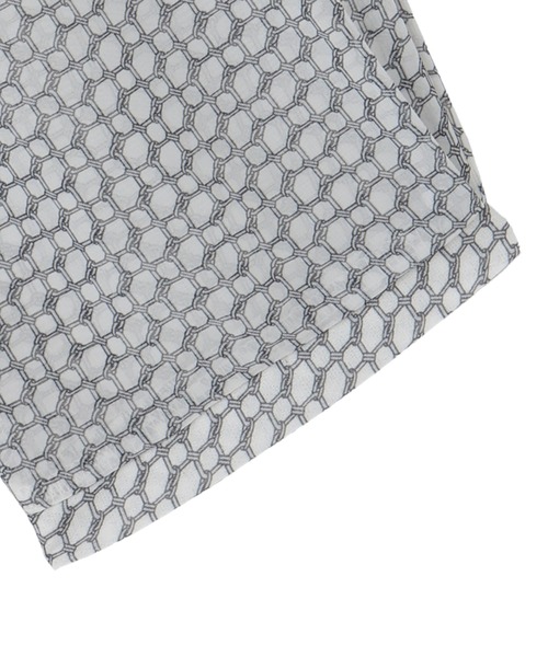 TOKYO SHIRTS(トウキョウシャツ)の「幾何学柄 シフォンブラウス 七分袖(シャツ/ブラウス・レディース・ブラウン/グレー/ネイビー・LL/M/L)」の6枚目の写真