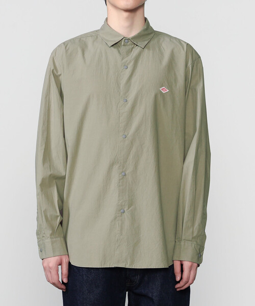 【新品未使用】DANTON 長袖シャツ M グレージュ DANTON | タイプライター レギュラーカラー長袖シャツ MEN