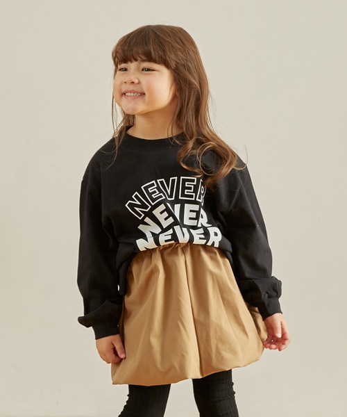 undeny.（アンディニ－）の「undeny/アンディニー NEVER L/S Tシャツ（Tシャツ/カットソー・キッズ・ベージュ系その他/チャコールグレー/ブラック・M/L/XL）」の2枚目の写真