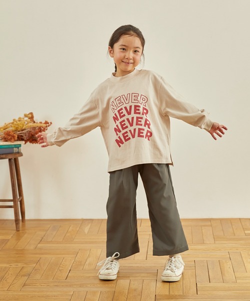 undeny.（アンディニ－）の「undeny/アンディニー NEVER L/S Tシャツ（Tシャツ/カットソー・キッズ・ベージュ系その他/チャコールグレー/ブラック・M/L/XL）」の5枚目の写真