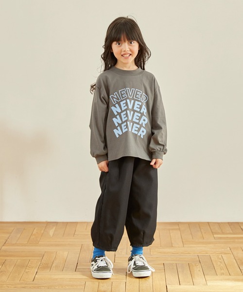 undeny.（アンディニ－）の「undeny/アンディニー NEVER L/S Tシャツ（Tシャツ/カットソー・キッズ・ベージュ系その他/チャコールグレー/ブラック・M/L/XL）」の12枚目の写真