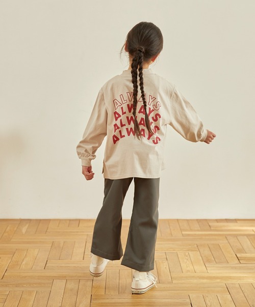 undeny.（アンディニ－）の「undeny/アンディニー NEVER L/S Tシャツ（Tシャツ/カットソー・キッズ・ベージュ系その他/チャコールグレー/ブラック・M/L/XL）」の6枚目の写真