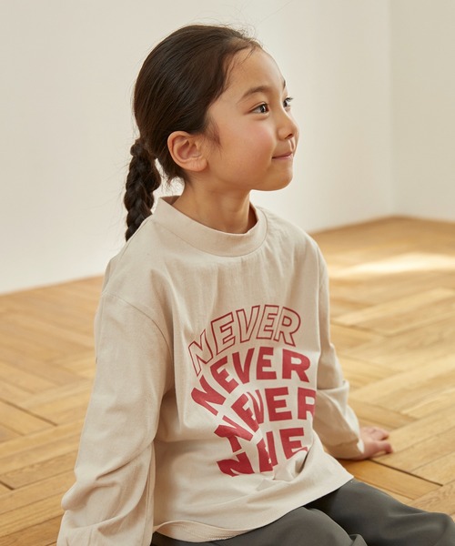 undeny.（アンディニ－）の「undeny/アンディニー NEVER L/S Tシャツ（Tシャツ/カットソー・キッズ・ベージュ系その他/チャコールグレー/ブラック・M/L/XL）」の7枚目の写真