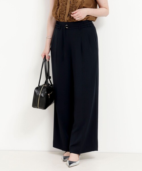 MICO COULIER（ミコクリエ）の「《セットアップ対応》ハイストレッチカルゼワッシャーパンツ（その他パンツ・レディース・ネイビー/キャメル・38/36）」の18枚目の写真