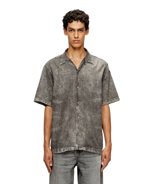 DIESEL（ディーゼル）の「メンズ デニム半袖シャツ D-NABIL-S5（シャツ/ブラウス・メンズ・ブラック・MEDIUM/LARGE/X-LARGE/XX-LARGE/SMALL/X-SMALL）」の4枚目の写真
