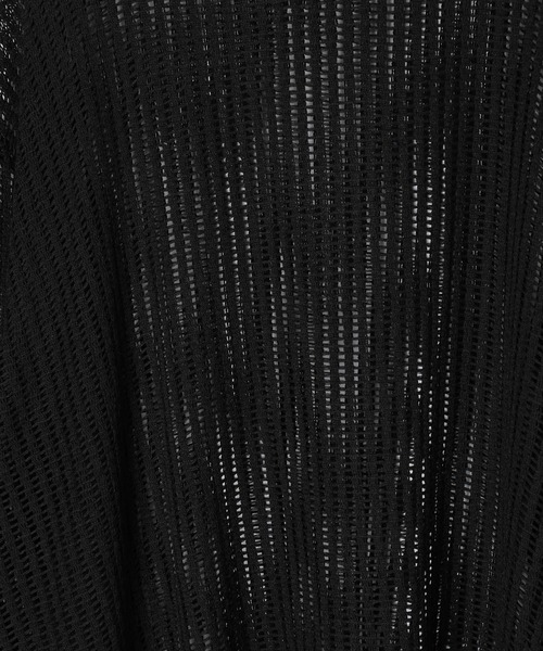 LAND MUSEUM（ランドミュージアム）の「LAND MUSEUM／スクエアメッシュTOP（ニット/セーター・メンズ・ブラック/グレー・FREE）」の11枚目の写真