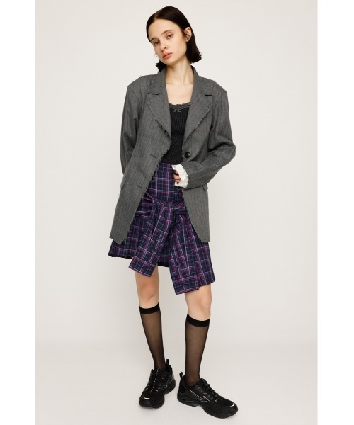 SLY(スライ)の「REMAKE LIKE CHECK S/SK リメイクライク チェック ショートスカート 秋服(スカート・レディース・ブラック系その他2/ピンク系その他・0/1)」の9枚目の写真