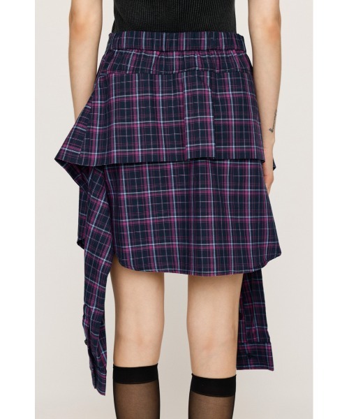 SLY(スライ)の「REMAKE LIKE CHECK S/SK リメイクライク チェック ショートスカート 秋服(スカート・レディース・ブラック系その他2/ピンク系その他・0/1)」の15枚目の写真