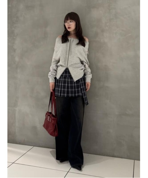 SLY(スライ)の「REMAKE LIKE CHECK S/SK リメイクライク チェック ショートスカート 秋服(スカート・レディース・ブラック系その他2/ピンク系その他・0/1)」の21枚目の写真