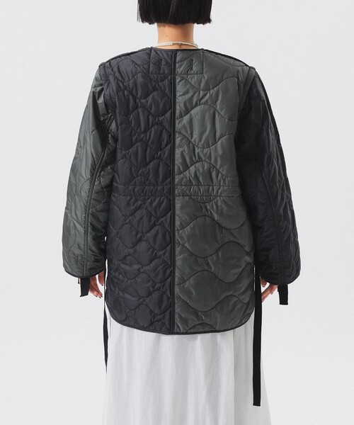 BEAMS BOY（ビームスボーイ）の「クレイジー デタッチ スリーブ ライナー（ブルゾン・レディース・ブラック/オリーブ・1/2）」の9枚目の写真