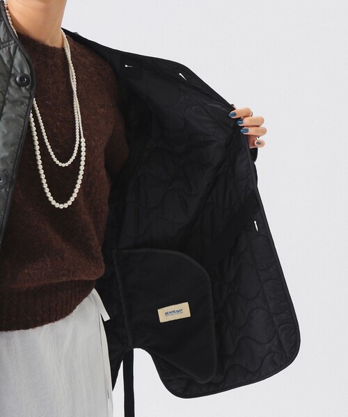 BEAMS BOY（ビームスボーイ）の「クレイジー デタッチ スリーブ ライナー（ブルゾン・レディース・ブラック/オリーブ・1/2）」の10枚目の写真