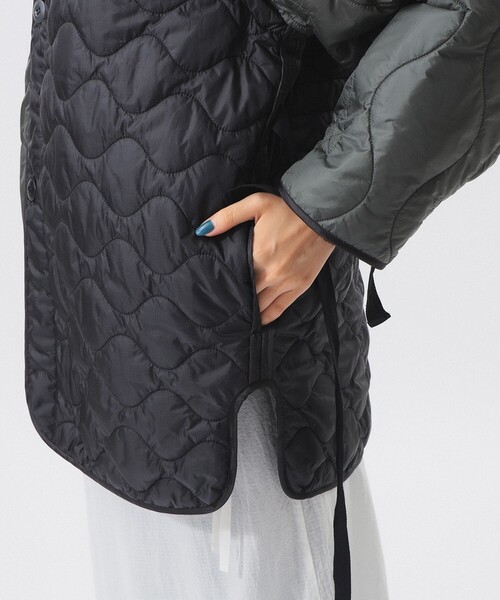 BEAMS BOY（ビームスボーイ）の「クレイジー デタッチ スリーブ ライナー（ブルゾン・レディース・ブラック/オリーブ・1/2）」の12枚目の写真