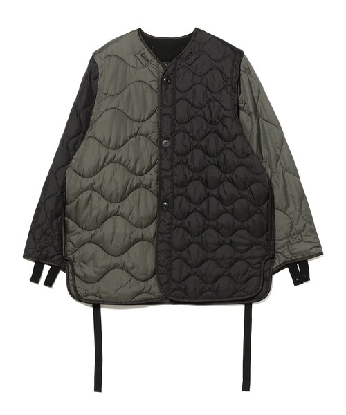 BEAMS BOY（ビームスボーイ）の「クレイジー デタッチ スリーブ ライナー（ブルゾン・レディース・ブラック/オリーブ・1/2）」の14枚目の写真