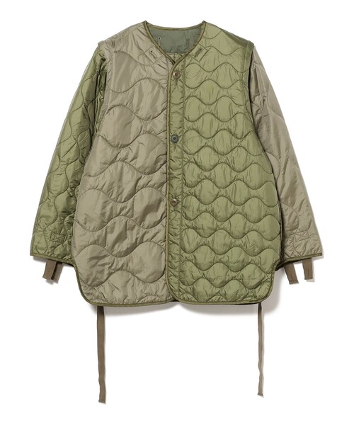 BEAMS BOY（ビームスボーイ）の「クレイジー デタッチ スリーブ ライナー（ブルゾン・レディース・ブラック/オリーブ・1/2）」の21枚目の写真