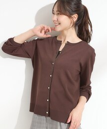 DRESKIP | 【洗える/S-LL/ひんやり】上品なラメ使い クルーネック ニットカーディガン(カーディガン/ボレロ)