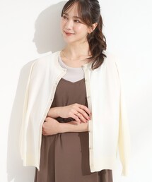 DRESKIP（ドレスキップ）の「【洗える/S-LL】上品なラメ使い クルーネック ニットカーディガン（カーディガン/ボレロ）」
