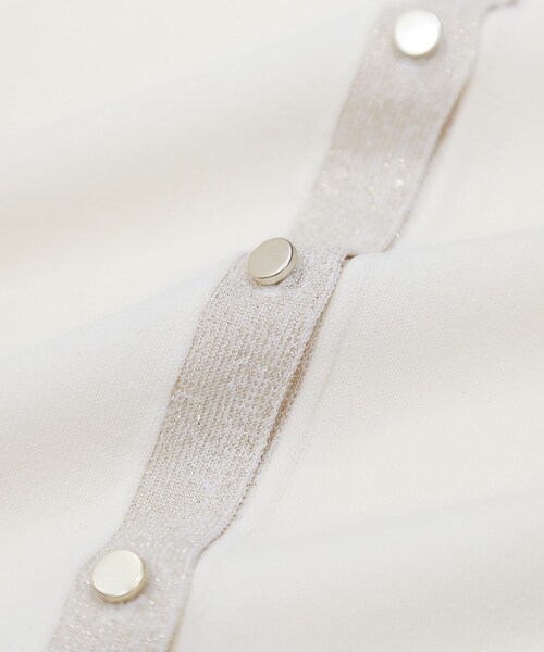 DRESKIP（ドレスキップ）の「【洗える/S-LL】上品なラメ使い クルーネック ニットカーディガン（カーディガン/ボレロ・レディース・ダークブラウン/アイボリー/ブラック/レッド系1・01/02/03/04）」の12枚目の写真