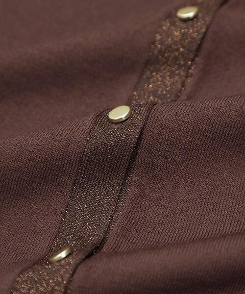 DRESKIP（ドレスキップ）の「【洗える/S-LL】上品なラメ使い クルーネック ニットカーディガン（カーディガン/ボレロ・レディース・ダークブラウン/アイボリー/ブラック/レッド系1・01/02/03/04）」の16枚目の写真