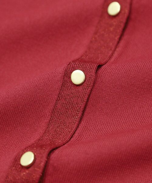 DRESKIP（ドレスキップ）の「【洗える/S-LL】上品なラメ使い クルーネック ニットカーディガン（カーディガン/ボレロ・レディース・ダークブラウン/アイボリー/ブラック/レッド系1・01/02/03/04）」の20枚目の写真