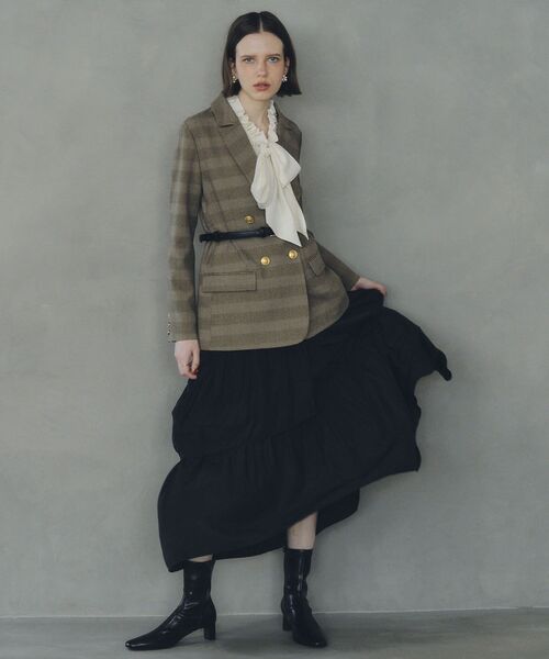 YECCA VECCA（イェッカヴェッカ）の「アシンメトリーラッフルスカート（スカート・レディース・ブラック/アイボリー/ワインレッド・FREE）」の17枚目の写真