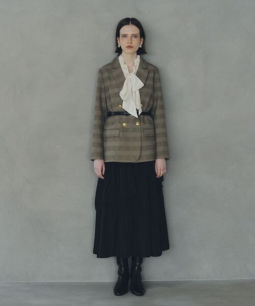 YECCA VECCA（イェッカヴェッカ）の「アシンメトリーラッフルスカート（スカート・レディース・ブラック/アイボリー/ワインレッド・FREE）」の20枚目の写真