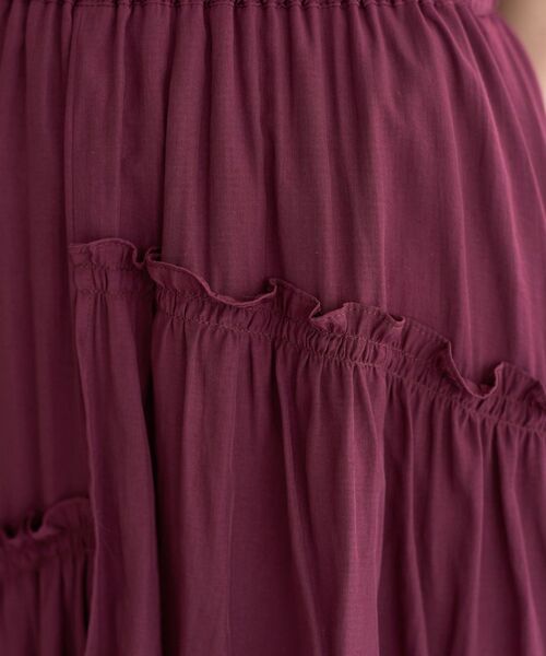 YECCA VECCA（イェッカヴェッカ）の「アシンメトリーラッフルスカート（スカート・レディース・ブラック/アイボリー/ワインレッド・FREE）」の11枚目の写真