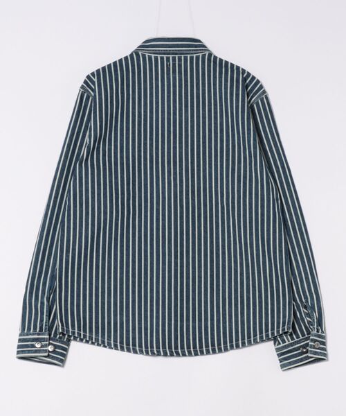 RVCA(ルーカ)の「RVCA メンズ DAYSHIFT HICKORY OVERSHIRT 長袖シャツ 【2025年秋冬モデル】/ルーカ長袖ストライプシャツ(シャツ/ブラウス・メンズ・グレー・SMALL/MEDIUM/LARGE/X-LARGE)」の2枚目の写真