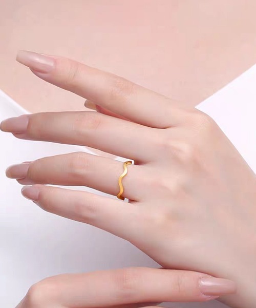 ONEP STAR（ワンピスター）の「ウェーブリング（リング・レディース・ゴールド/ピンクゴールド/シルバー・7号/9号/13号/15号/18号/22号）」の9枚目の写真