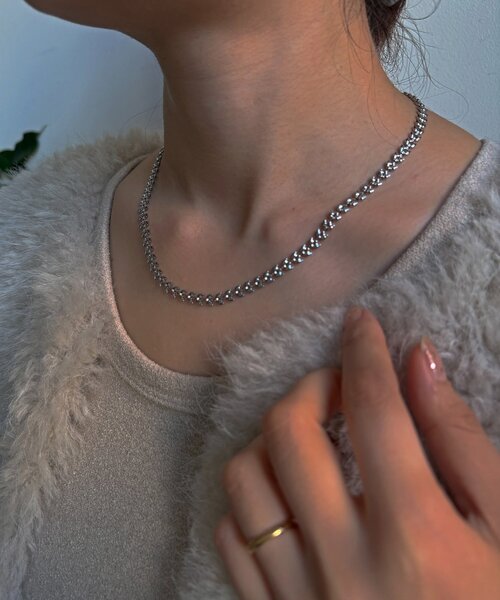 DouDou（ドゥドゥ）の「【SAKURA企画】アレルギー対応クラシッククラブチェーンネックレス（ネックレス・レディース・ゴールド/シルバー・FREE）」の4枚目の写真