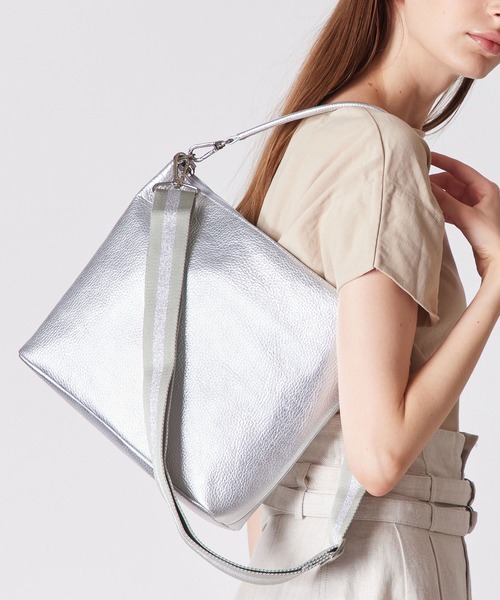 レザーハンドル付き ホリゾンタルポシェット Mサイズ＜スマイルなしVer