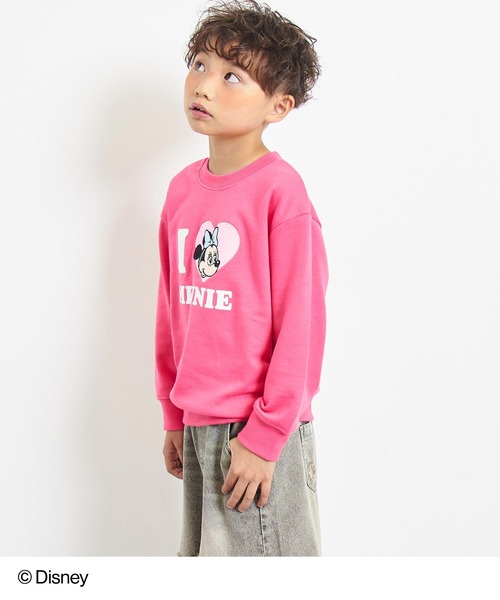 ANAP kids(アナップキッズ)の「【Disney】<Mickey&Minnie> ANAP KIDS I LOVE デザイン オーバーサイズ スウェット プルオーバー【親子お揃い】(スウェット・キッズ・ネイビー/ホワイト/レッド/ピンク・130cm/120cm/110cm)」の21枚目の写真