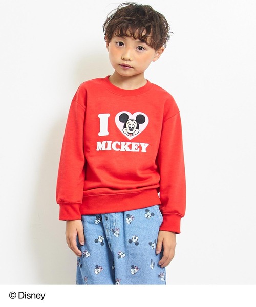 ANAP kids(アナップキッズ)の「【Disney】<Mickey&Minnie> ANAP KIDS I LOVE デザイン オーバーサイズ スウェット プルオーバー【親子お揃い】(スウェット・キッズ・ネイビー/ホワイト/レッド/ピンク・130cm/120cm/110cm)」の17枚目の写真