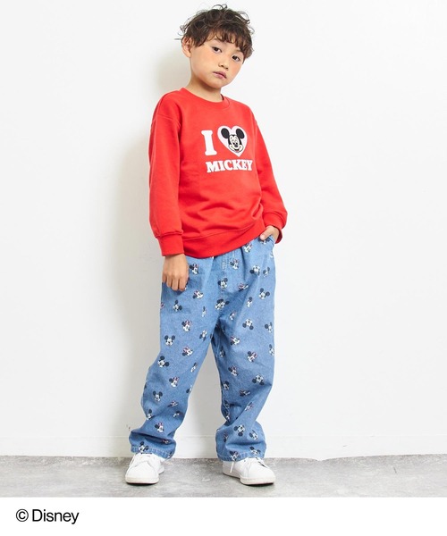 ANAP kids(アナップキッズ)の「【Disney】<Mickey&Minnie> ANAP KIDS I LOVE デザイン オーバーサイズ スウェット プルオーバー【親子お揃い】(スウェット・キッズ・ネイビー/ホワイト/レッド/ピンク・130cm/120cm/110cm)」の16枚目の写真
