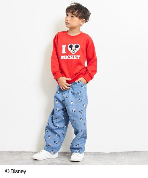 ANAP kids(アナップキッズ)の「【Disney】<Mickey&Minnie> ANAP KIDS I LOVE デザイン オーバーサイズ スウェット プルオーバー【親子お揃い】(スウェット・キッズ・ネイビー/ホワイト/レッド/ピンク・130cm/120cm/110cm)」の15枚目の写真