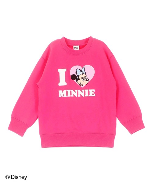 ANAP kids(アナップキッズ)の「【Disney】<Mickey&Minnie> ANAP KIDS I LOVE デザイン オーバーサイズ スウェット プルオーバー【親子お揃い】(スウェット・キッズ・ネイビー/ホワイト/レッド/ピンク・130cm/120cm/110cm)」の12枚目の写真