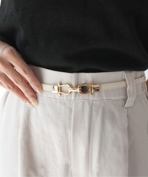 IMARI（イマリ）の「【 IMARI / イマリ 】 ゴールド バックル レザータッチ 細ベルト #_（ベルト）」