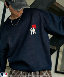 MLB(W[[Ox[X{[)MLB/W[[Ox[X{[ ʒ HEART LOGO KNIT/n[gSjbg(WJ)(jbg/Z[^[)
