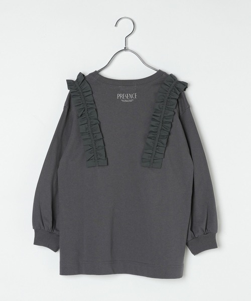 LEPSIM（レプシィム）の「【KIDS】リメイクフリル長袖ワンピース　591000（Tシャツ/カットソー・キッズ・ブラウン/チャコールグレー・140/130/120）」の11枚目の写真