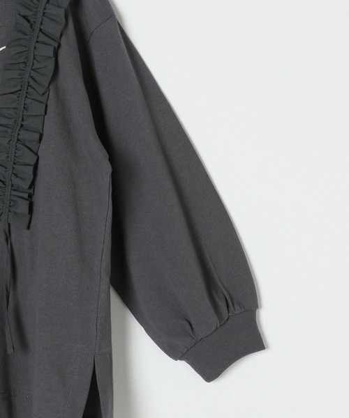 LEPSIM（レプシィム）の「【KIDS】リメイクフリル長袖ワンピース　591000（Tシャツ/カットソー・キッズ・ブラウン/チャコールグレー・140/130/120）」の13枚目の写真