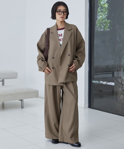 ダブルブレストテーラードオーバーサイズジャケット