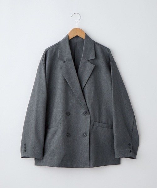 ダブルブレストテーラードオーバーサイズジャケット【セットアップ対応