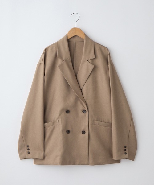 ダブルブレストテーラードオーバーサイズジャケット【セットアップ対応
