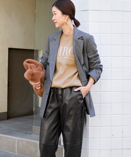AMERICANA(アメリカーナ)の「15th ANNIVERSARY【AMERICANA×MICA&DEAL】ロゴ刺繍スムースニットプルオーバー(ニット/セーター・レディース・キャメル/ネイビー/グレー・FREE)」の12枚目の写真