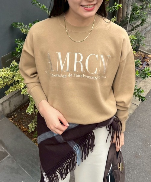 AMERICANA(アメリカーナ)の「15th ANNIVERSARY【AMERICANA×MICA&DEAL】ロゴ刺繍スムースニットプルオーバー(ニット/セーター・レディース・キャメル/ネイビー/グレー・FREE)」の21枚目の写真